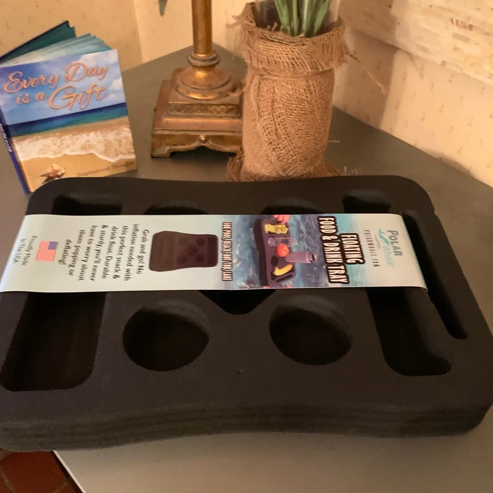 Polar Whale, NEW NEVER UNWRAPPED, floating food and drink tray. BLACK.